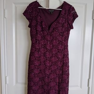 Burgundy cocktail dress